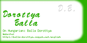 dorottya balla business card